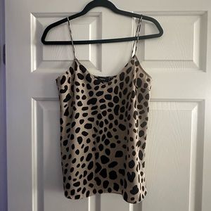 Theory Women’s Leopard Print Cami P (XS) tan/black